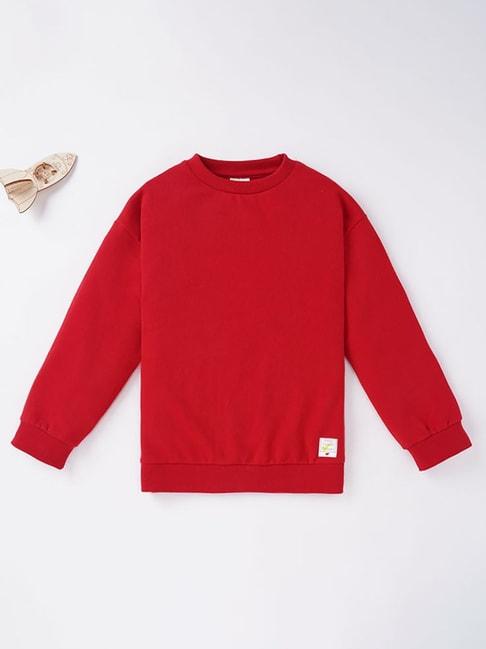 ed-a-mamma-kids-red-solid--sweatshirt