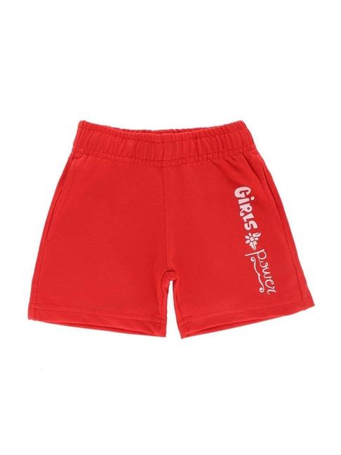 Dyca Kids Red Imperial & White Cotton Printed Shorts