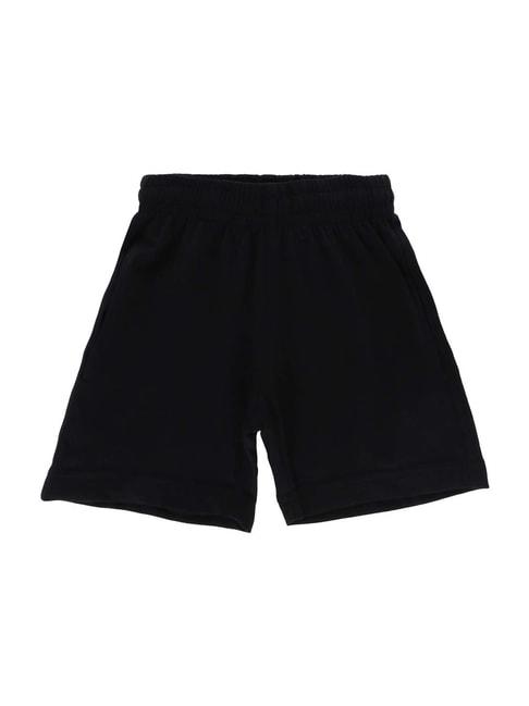 dyca-kids-black-cotton-regular-fit-shorts
