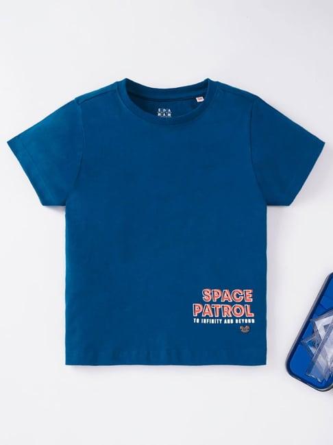 ed-a-mamma-kids-dark-blue-printed--t-shirt