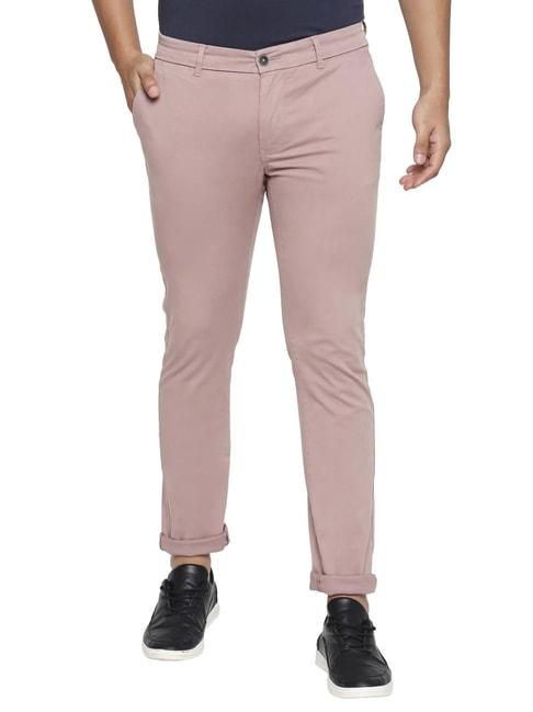 basics-pink-tapered-fit-trousers