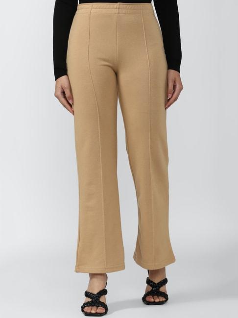 forever-21-light-brown-regular-fit-elasticated-pants