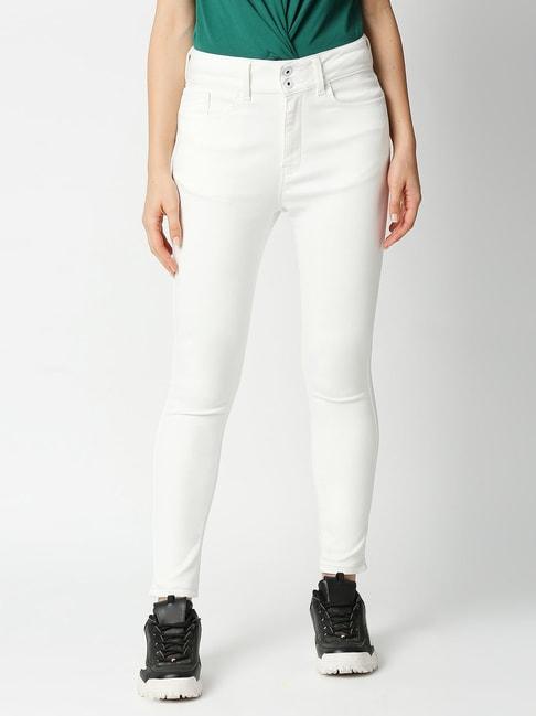 Pepe Jeans White Skinny Fit Jeans