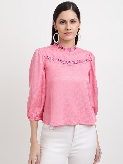 elle-pink-cotton-printed-top
