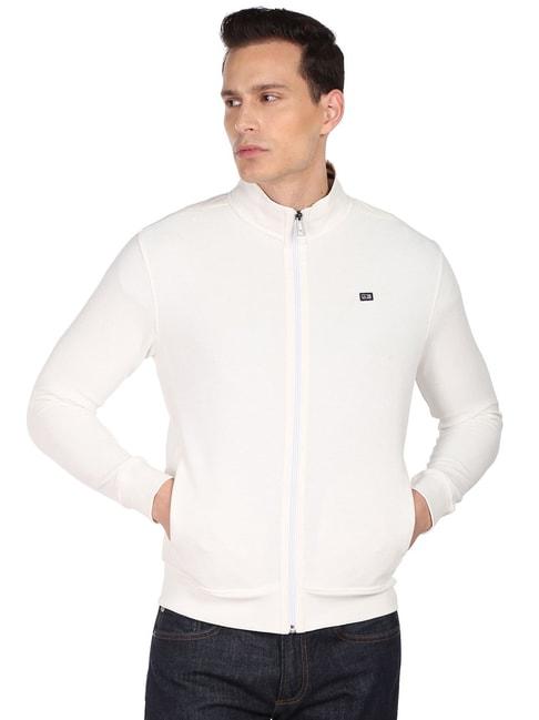 Arrow Sport Off-White Cotton Regular Fit SweatShirt
