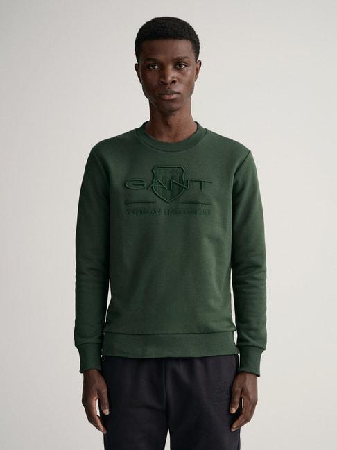 GANT Green Full Sleeves Round Neck Sweatshirt