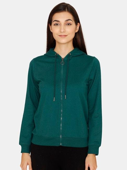 zivame-green-relaxed-fit-hoodie