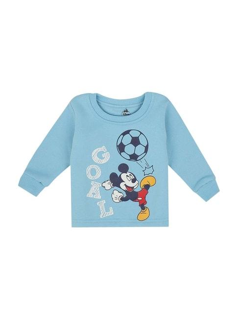 Bodycare Kids Sky Blue Cotton Printed Full Sleeves Mickey & Friends Sweatshirt