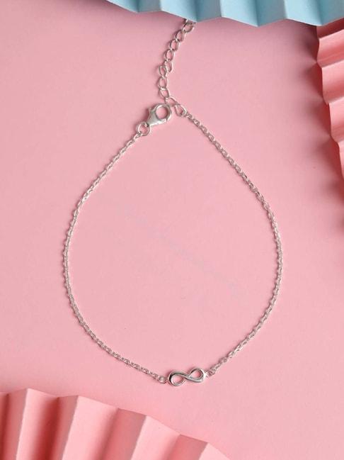 Clara 92.5 Sterling Silver Infinity Anklet for Women
