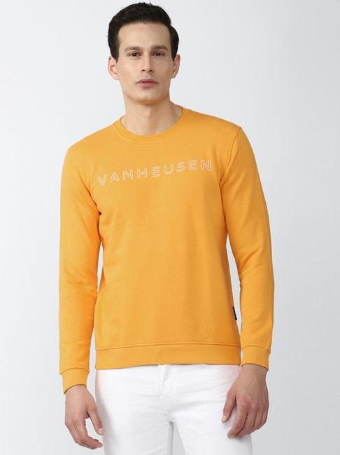 Van Heusen Yellow Round Neck Sweatshirt
