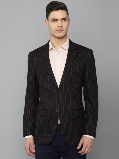 louis-philippe-black-regular-fit-striped-blazers