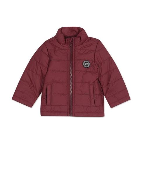 U.S. Polo Assn. Kids Maroon Quilted Full Sleeves Puffer Jacket