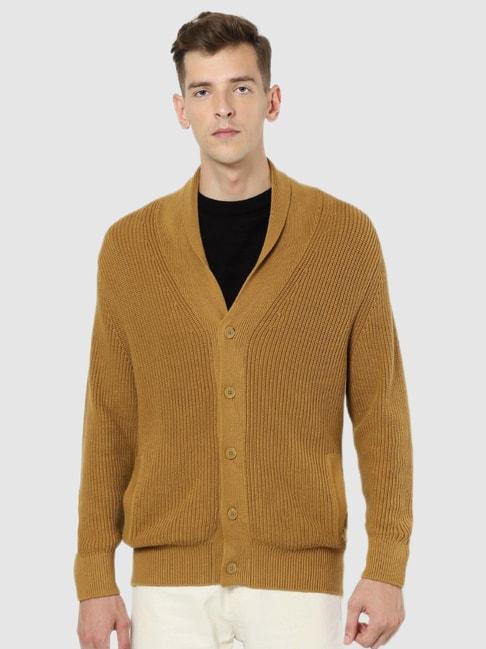 celio* Brown Self Design Sweater