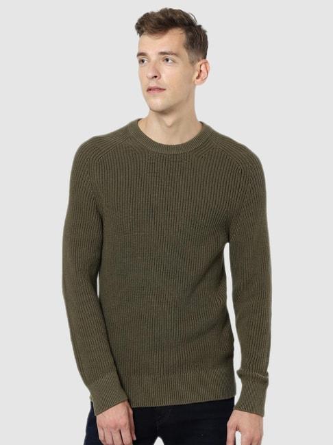 celio* Green Self Design Sweater