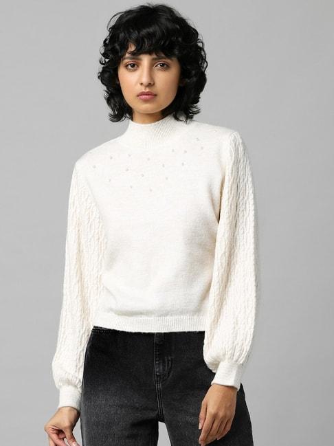 only-white-embellished-pullover