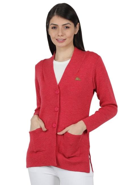 Monte Carlo Pink Wool Open Front Cardigan