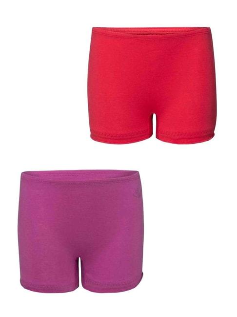 Jockey Kids Pink & Purple Cotton Regular Fit Bloomers (Pack of 2)
