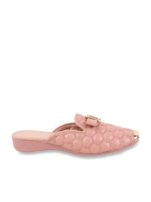 The White Pole Women's Pink Mule Shoes