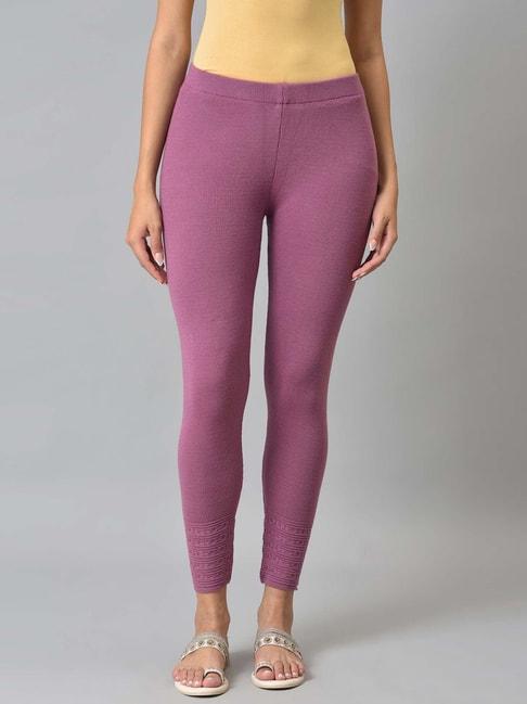 w-purple-regular-fit-leggings