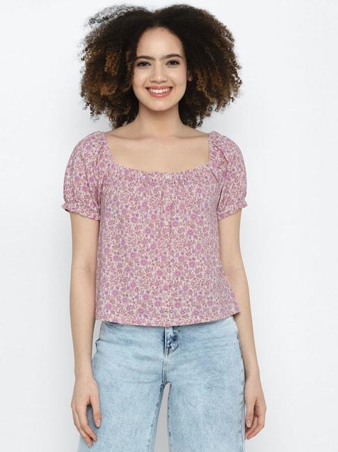american-eagle-outfitters-purple-cotton-floral-print-top