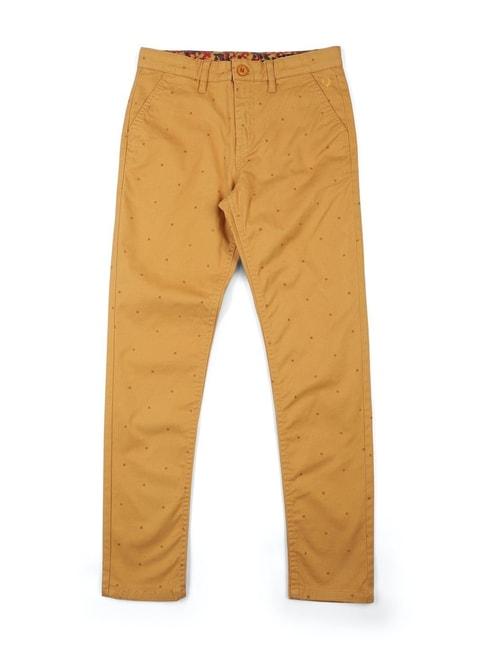 Allen Solly Junior Yellow Cotton Printed Trousers