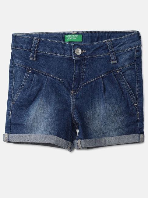 united-colors-of-benetton-kids-blue-cotton-washed-shorts