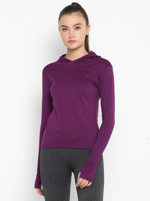 Appulse Purple Cotton Slim Fit T-Shirt