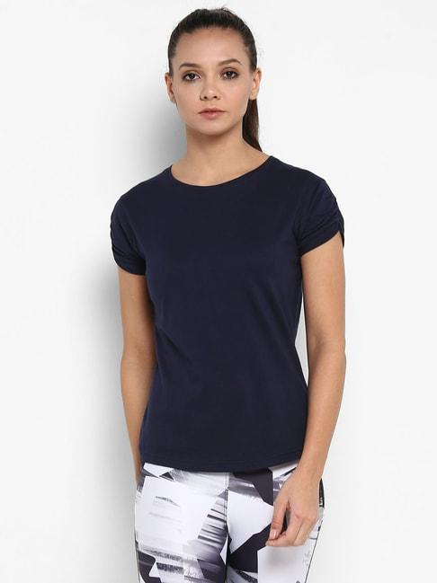 Appulse Navy Cotton Slim Fit T-Shirt