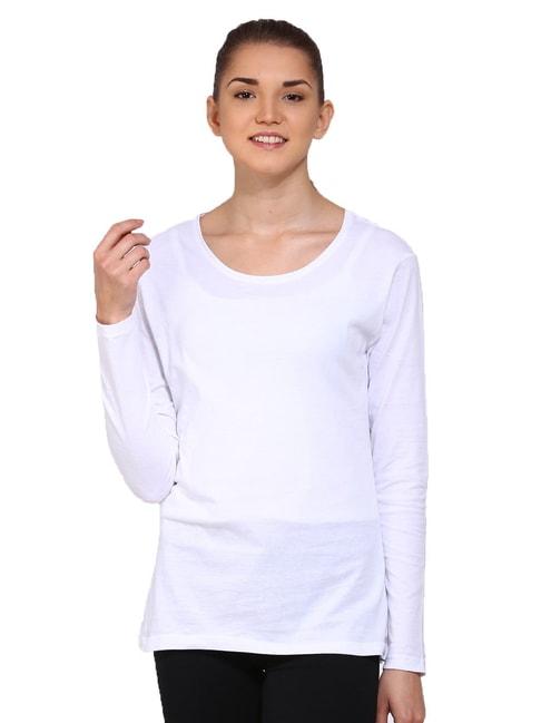 Appulse White Cotton Slim Fit T-Shirt