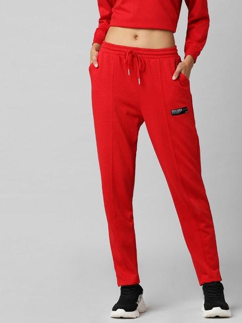Only Red High Rise Sweatpants