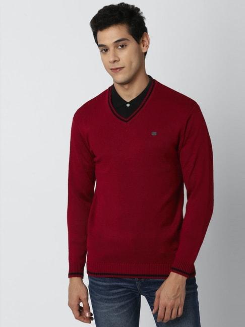 Peter England Casuals Pink Regular Fit Sweater