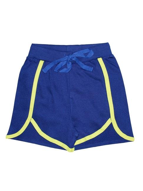 kiddopanti-kids-royal-blue-solid-shorts