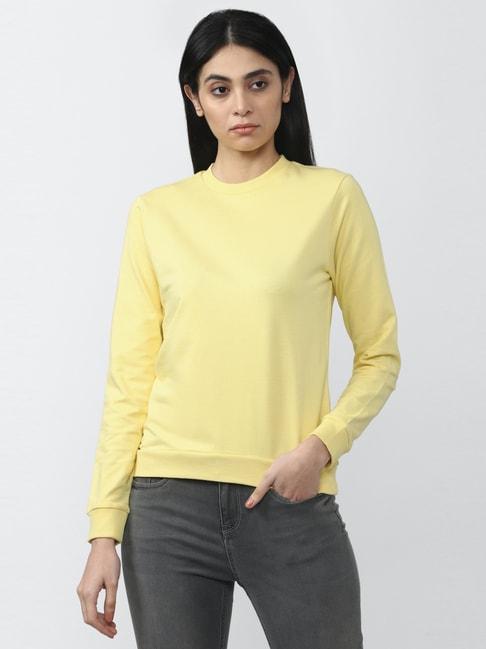 van-heusen-yellow-cotton-sweatshirt