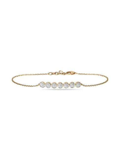 Mia by Tanishq 14 KT Yellow Gold Moon Diamond Bracelet