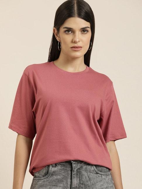 Dillinger Pink Cotton Oversize T-Shirt