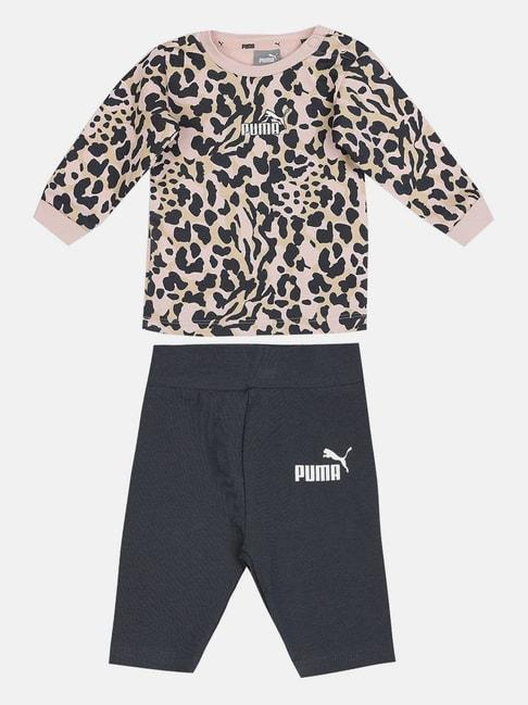 puma-kids-minicats-crew-fl-pink-&-grey-cotton-camouflage-full-sleeves-sweatshirt-set
