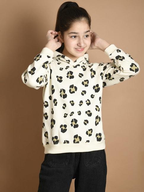LilPicks Kids Off-White & Black Printed Full Sleeves Sweatshirt