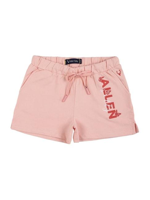 allen-solly-junior-pink-cotton-graphic-shorts