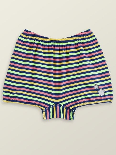 XY Life Kids Multicolor Cotton Striped Bloomers