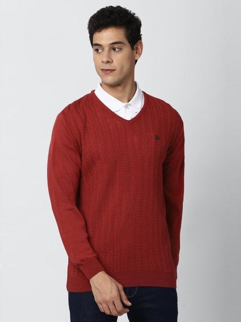 peter-england-casuals-red-regular-fit-texture-sweater