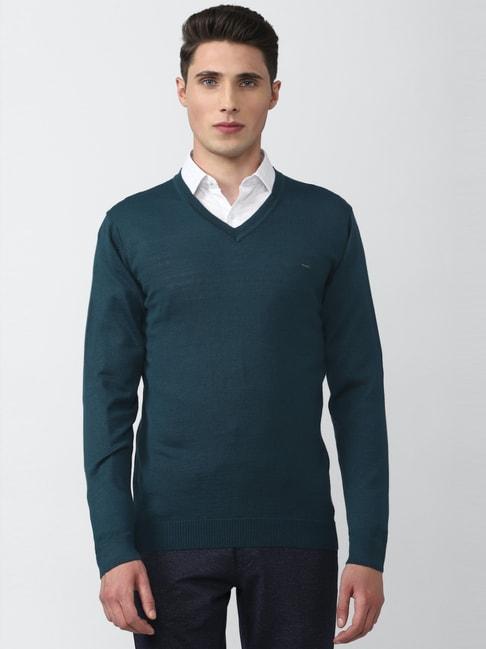van-heusen-blue-regular-fit-sweater
