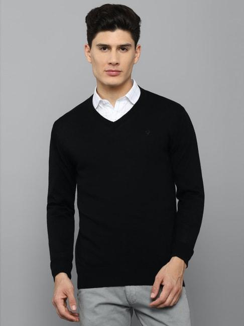 Allen Solly Black Regular Fit Sweater