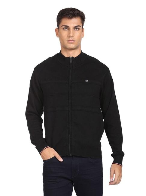 arrow-sport-black-cotton-regular-fit-sweater