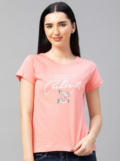 Globus Coral Cotton Printed T-Shirt
