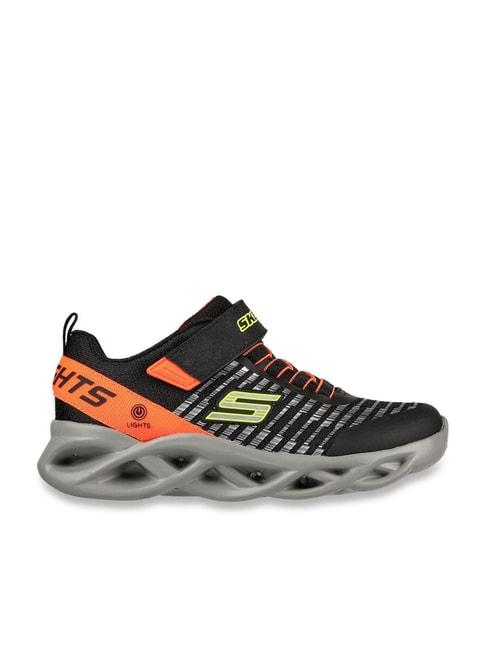 Skechers Boys TWISTY BRIGHTS-NOVLO Black Orange Lifestyle Shoes