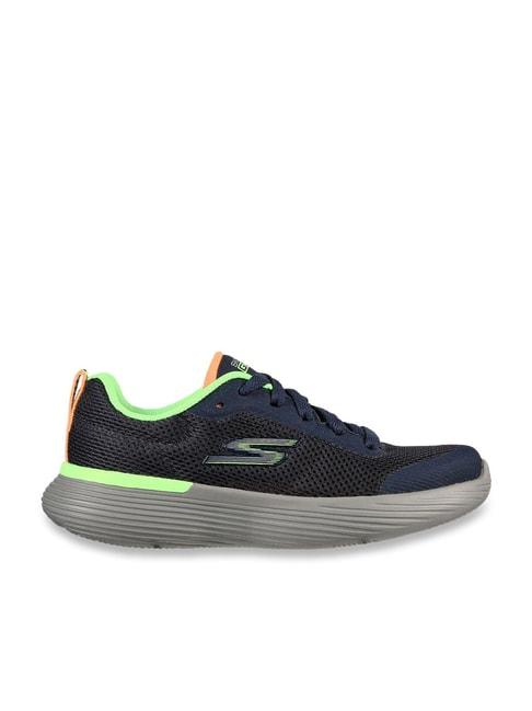 Skechers Boys GO RUN 400 V2 - OMEGA Navy Lime Lifestyle Lace Up Shoe