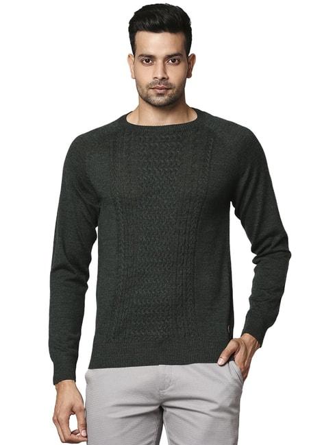 Raymond Green  Regular Fit Texture Sweaters
