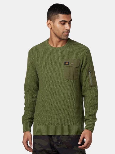 royal-enfield-olive-self-design-full-sleeves-sweater
