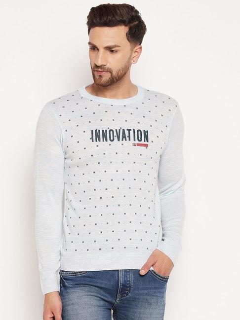 duke-sky-mix-slim-fit-printed-sweater