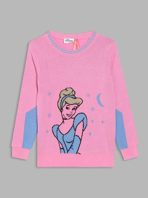 blue-giraffe-kids-pink-cinderella--print-full-sleeves-sweater
